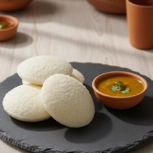 Idli (4) with Sambhar