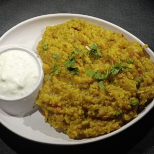 Dal Khichdi with Curd